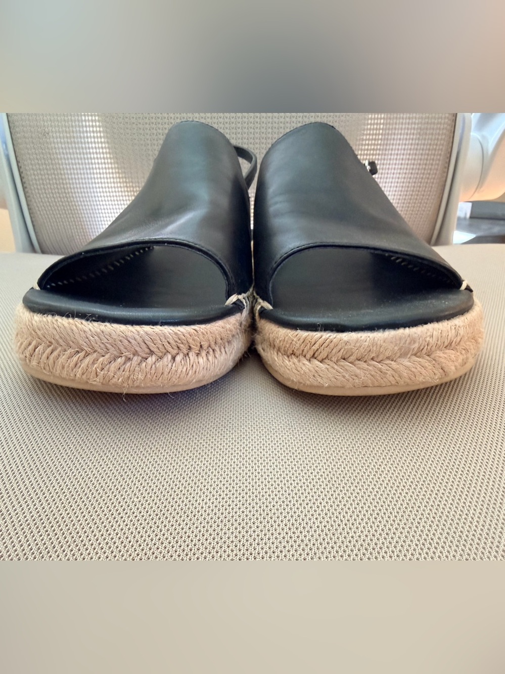 EUC Franco Sarto Rune Slingback Sandal Black Leather 7.5 M - Picture 7 of 12